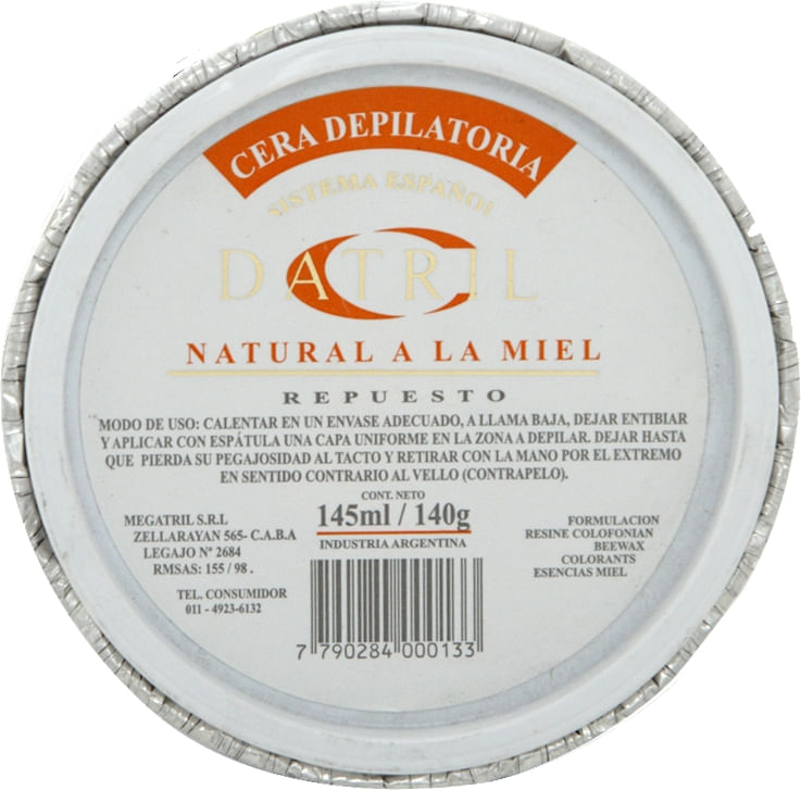 Repuesto-Crema-Depilatoria-sistema-español-Miel-x-140-gr