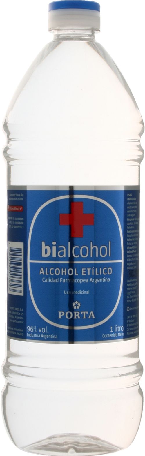 Alcohol Etílico uso medicinal x 1 lt