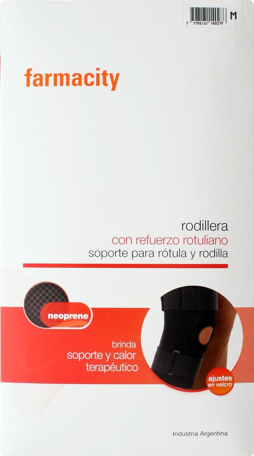 Rodillera con Refuerzo Rotuliano con Velcro Farmacity Talle M