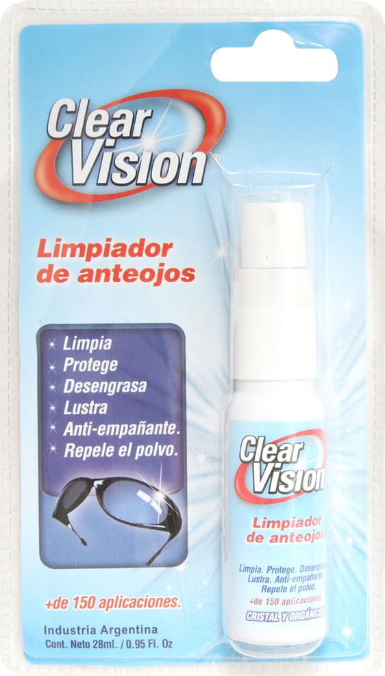 Limpiador de Critales Clear Vision en Spray x 28 ml - Farmacity