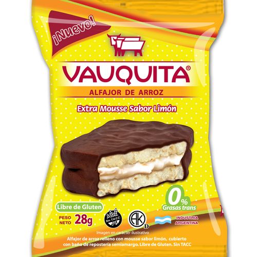 Alfajor de Arroz Vauquita sabor Limón x 28 g