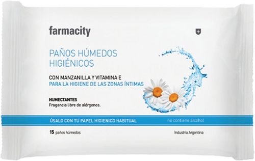 Toallas Húmedas Farmacity Higienicas Familiares x 15 un