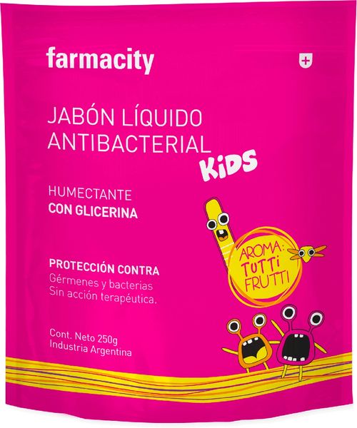 Repuesto Jabón Líquido Farmacity Kids Antibacterial Tutti Frutti  x 250 ml