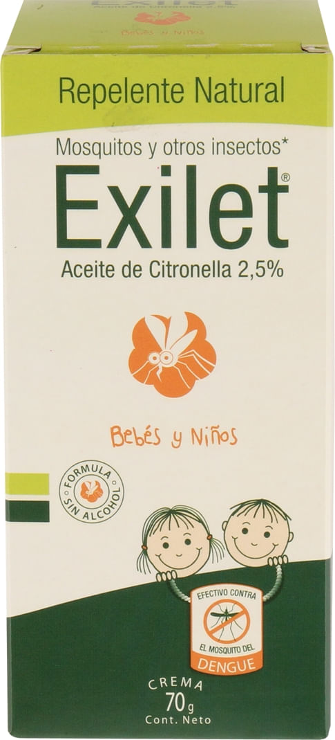 Repelente Natural en crema con Citronela 2,5% bebes y niños x 70 gr