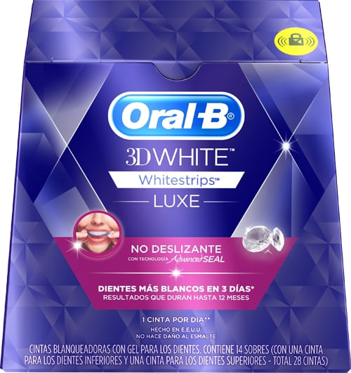 Cintas Blanqueadoras Oral-B 3D White Luxe x 28 un