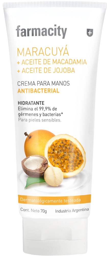 Crema para Manos Farmacity Antibacterial Maracuyá x 70 ml