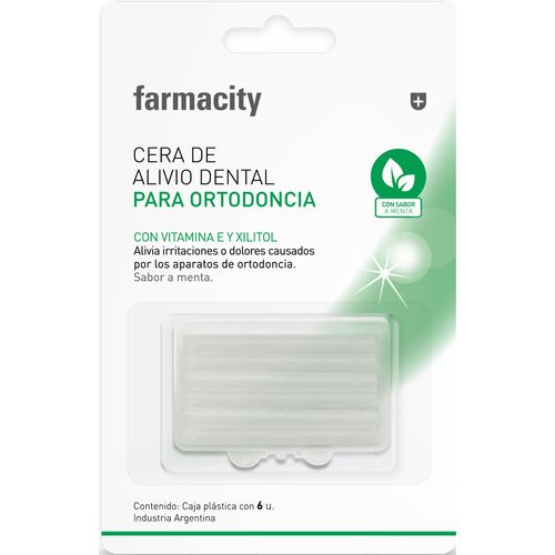 Cera de Alivio Dental para Ortodoncia sabor Menta x 6 un