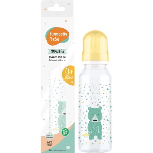 Mamadera de Silicona Farmacity Bebé Recta 0+ Meses x 250 ml