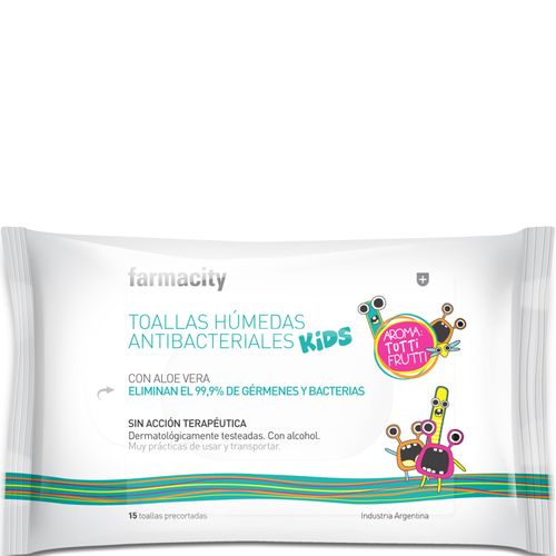 Toallas Húmedas Antibacteriales Kids Cross Mini x 15 un