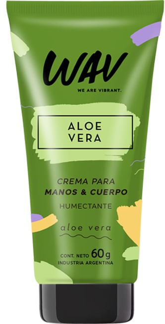 Crema para Manos y Cuerpo Wav Aloe Vera x 60 g