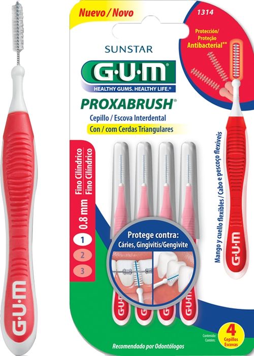 Cepillo Interdental Proxabrush 0.8 mm x 4 un