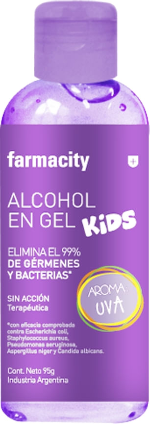 Alcohol en Gel Farmacity Kids Uva x 100 ml