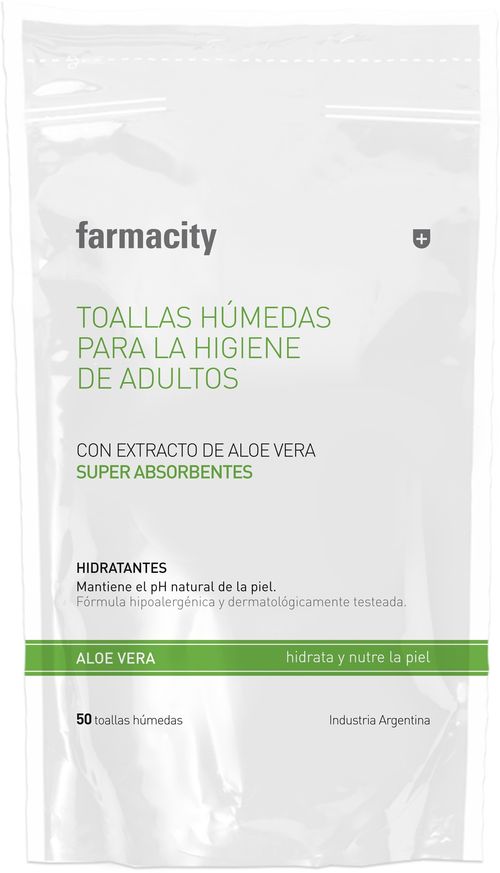 Toallas Húmedas Farmacity para Adultos x 50 un
