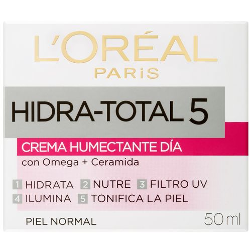 Crema Facial L´Oréal Paris Hidra Total 5 Humectante Día x 50ml