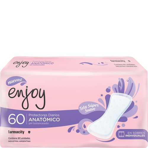 Protectores Diarios Enjoy Anatómico x 60 un