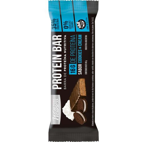 Barra Protéica Pure Wellness Cookies & Cream x 46 g