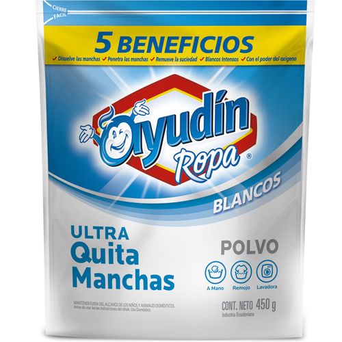 Quitamanchas en Polvo Ayudín Ropa Blanca x 450 g