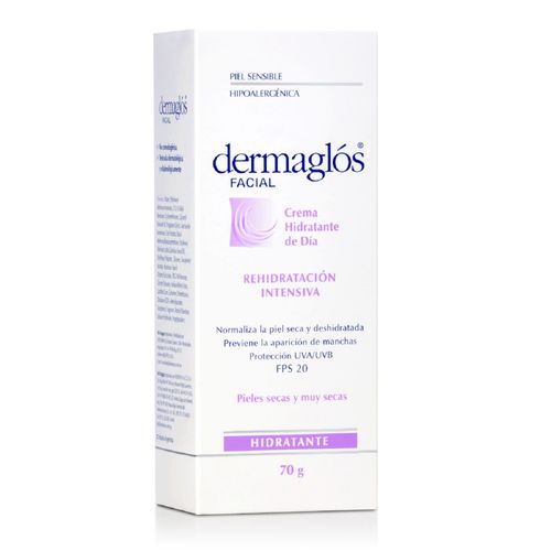 Crema Facial Dermaglós Hidratante para Pieles Secas x 70 g