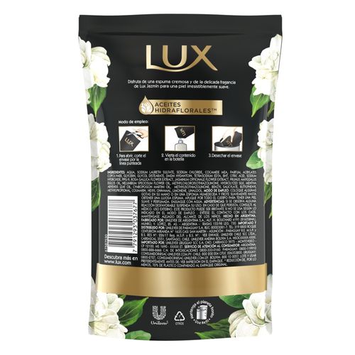 Jabón Líquido para Manos Lux Jazmín Refill x 220 ml