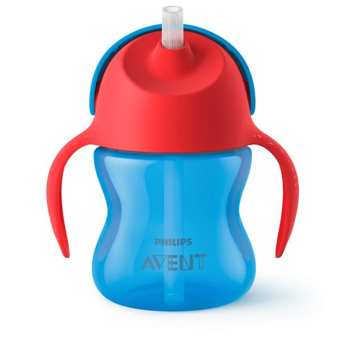 Vaso Entrenador Avent Straw Cup Azul x 200 ml