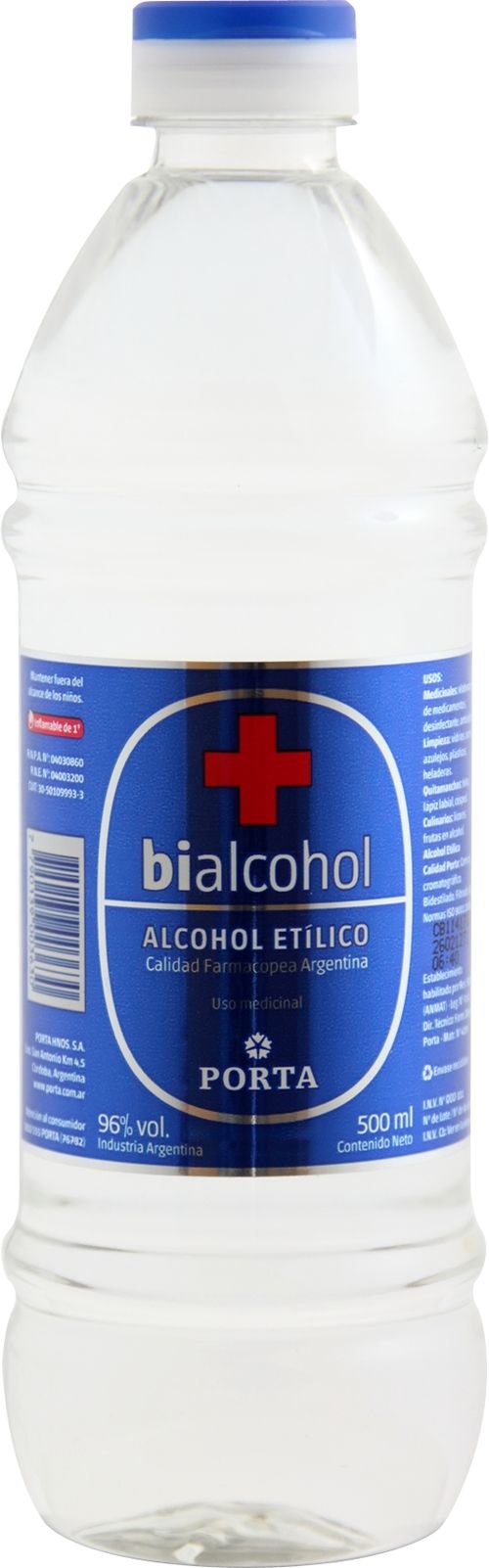 Alcohol Etílico Uso Medicinal x 500 ml