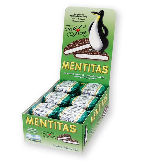 Medallón de Chocolate Felfort Mentitas x 30 un