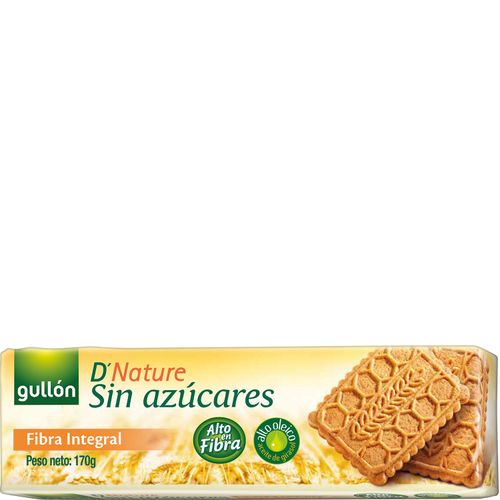 Galletitas Gullón Fibra Diet Nature sin Azúcar x 170 g