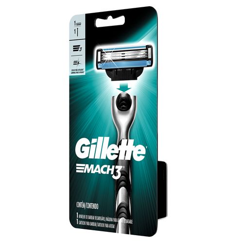 Máquina Para Afeitar Gillette Mach3 Recargable + 1 Cartucho