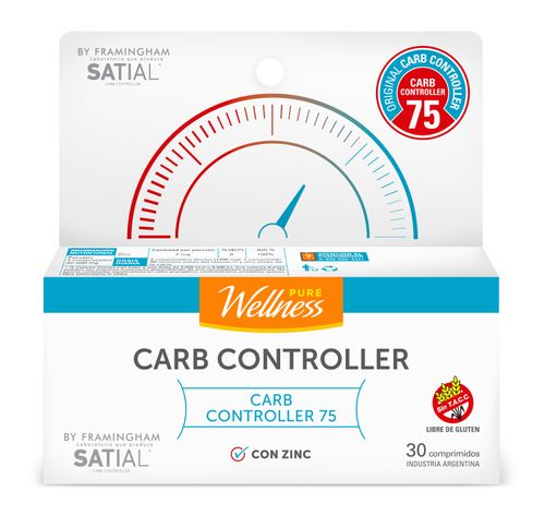 Suplemento Dietario Pure Wellness Carb Controller Satial x 30 comprimidos