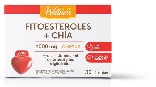 Suplemento Dietario Pure Wellness Fitoesteroles + Chía x 1000 g x 30 cápsulas blandas