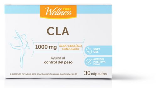 Suplemento Dietario Pure Wellness CLA x 1000 g x 30 cápsulas blandas