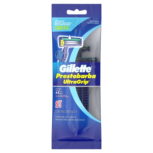 Máquinas Para Afeitar Gillette Prestobarba Ultragrip Desechables x 5 un