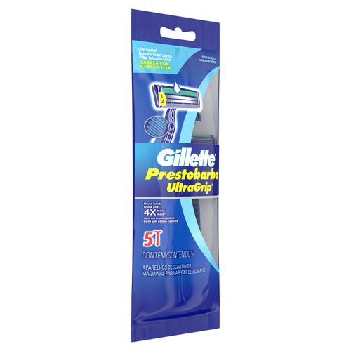 Máquinas Para Afeitar Gillette Prestobarba Ultragrip Desechables x 5 un