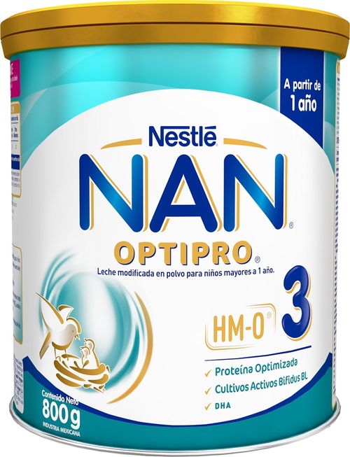 Fórmula Láctea Polvo Nestlé Nan 3 Optipro 1+ Años x 800 g