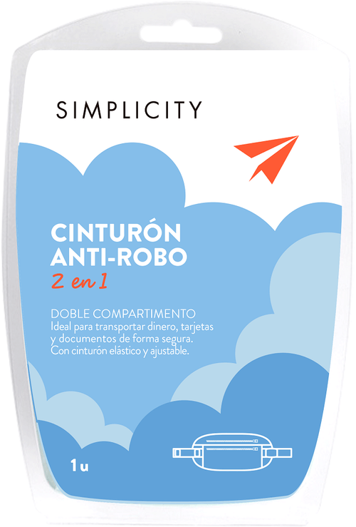 Cinturón anti-robo Simplicity 2 en 1 x 1 Un