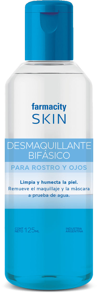 Desmaquillante Farmacity Skin Bifásico para rostro y ojos x 125 Ml