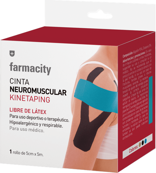 Cinta Farmacity Neuromuscular Kinetaping Azul x 5cm x 5 mt