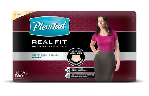 Ropa Interior Plenitud Mujer Real Fit G/XG paquete x 20 Un