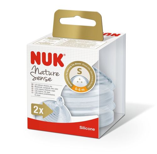 Tetina NUK Silicona Nature Sense Talle 1 Flujo S x2 de 0 a 6 Meses