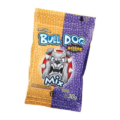Mix de pastillas Bull Dog Mandarina y Uva x 30 g