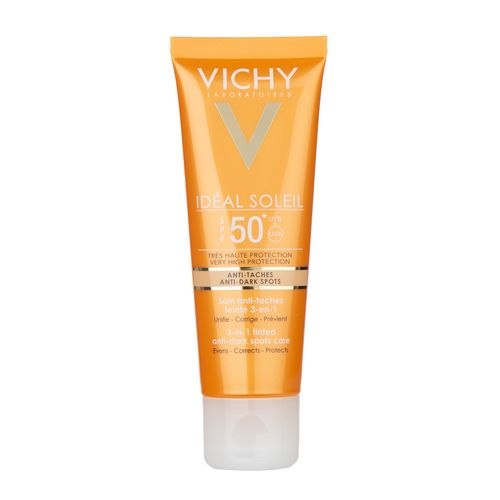 Protector Solar Vichy facial Idéal Soleil 3 en 1 FPS 50+ x 50 ml