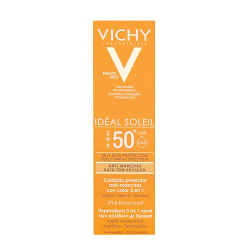 Protector Solar Vichy facial Idéal Soleil 3 en 1 FPS 50+ x 50 ml