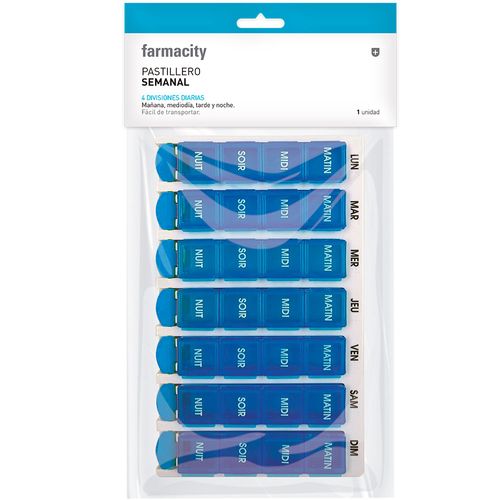 Pastillero Semanal 4 divisiones Farmacity