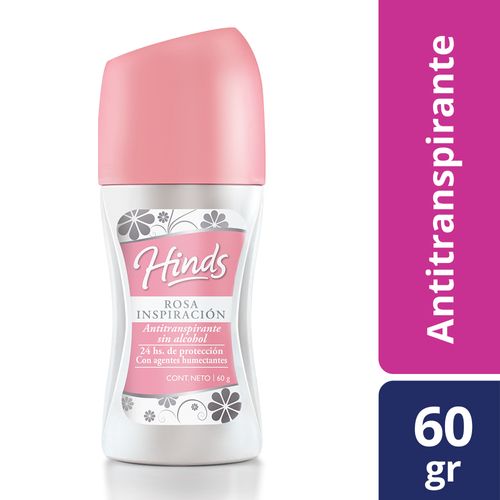 Desodorante Antitranspirante Hinds Rosa Inspiración Roll-on x 60 gr