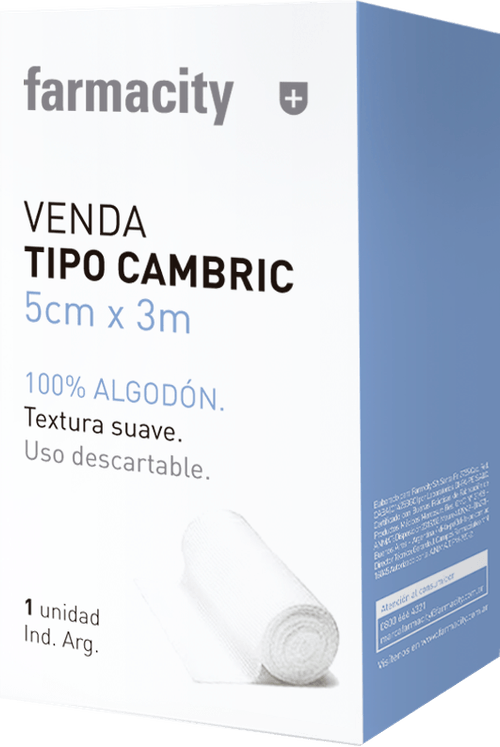 Venda tipo cambric 5 cm x 3 m