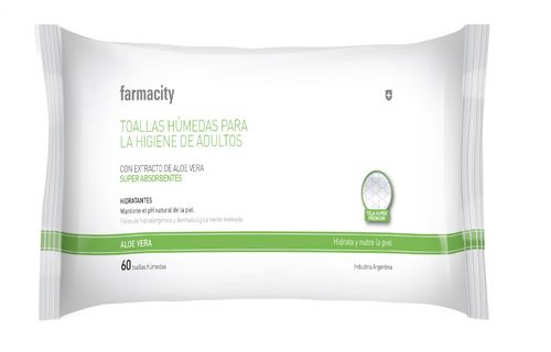 Toallas Húmedas Farmacity para Adultos x 60 un