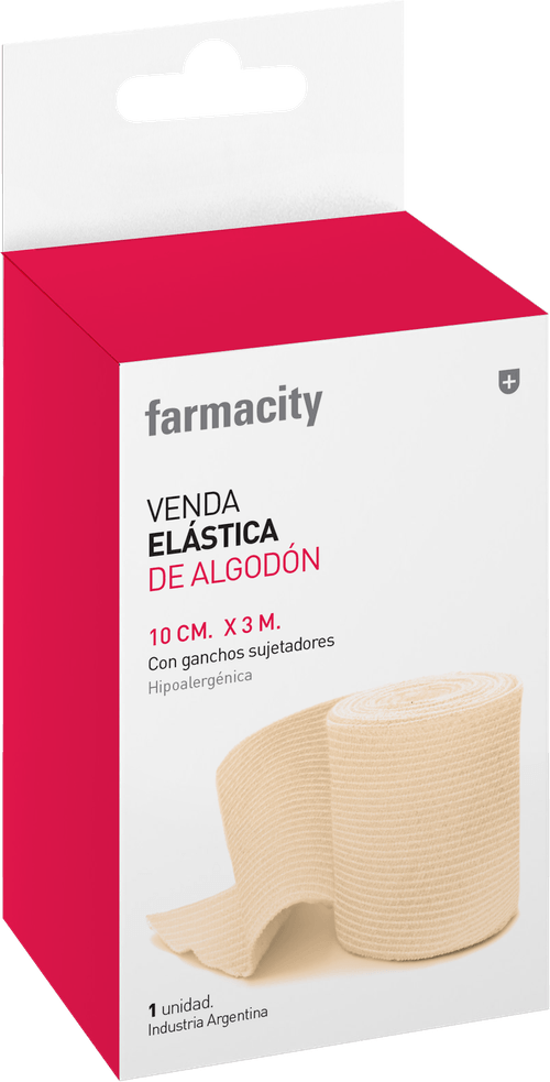 Venda Elástica Farmacity con ganchos Sujetadores x 10cm x 3 m