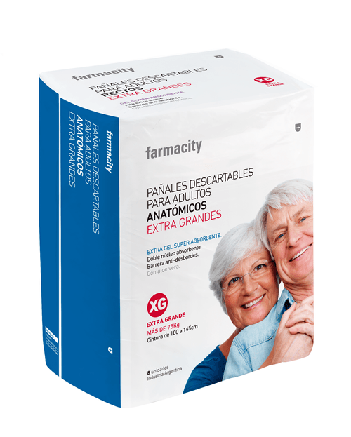 Pañales para Adultos Farmacity Unisex Anatómicos