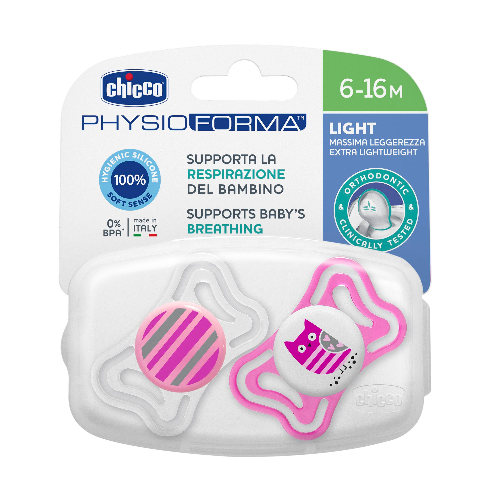 Chicco Chupete Silicona Physio Air 6+ Meses Rosa 2 Uds