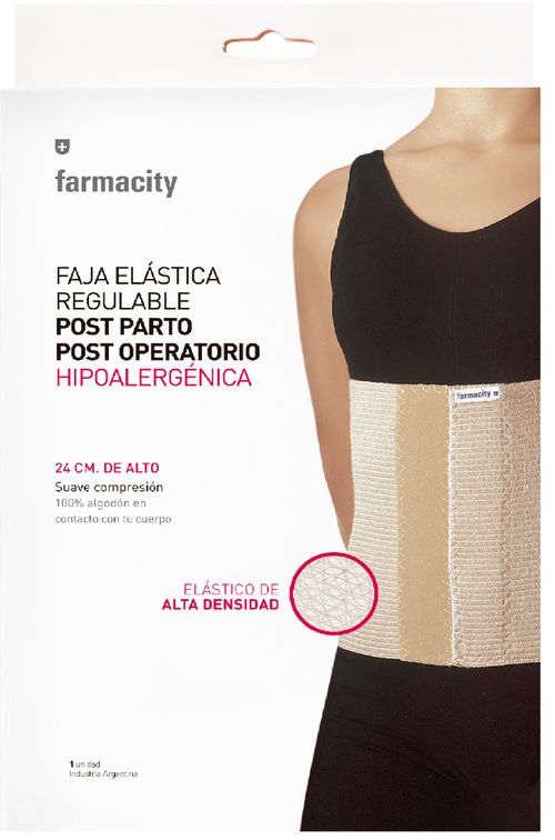 Faja Elástica Farmacity Post Parto y Operatorio Suave M 24 cm